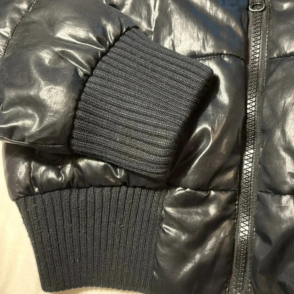 Aeropostale Black Puffer Y2K Full Zip Jacket size M - Picture 11 of 15